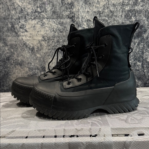 Converse black waterproof platform combat boots sneakers - Picture 2 of 8